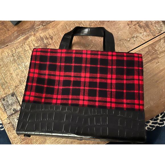 Brighton Red and Black Checkered Heart Embossed Purse - Picture 2 of 7